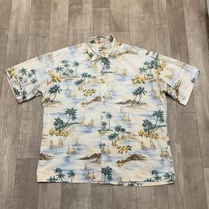 Mens Campia Moda Tropical Floral Beach‎ Sailboat Summer Button Down Shirt